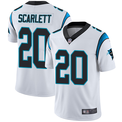 Carolina Panthers Limited White Men Jordan Scarlett Road Jersey NFL Football 20 Vapor Untouchable
